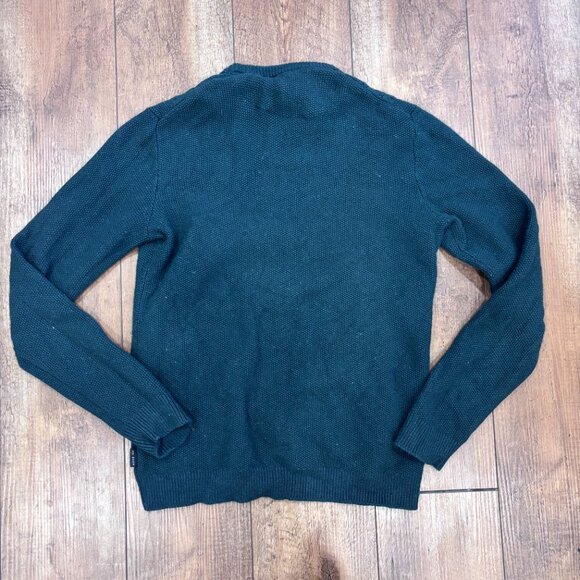 Ted Baker Sweater Mens 3 Green Cable Knit Wool Blend Chunky Cozy Classic - Picture 5 of 8